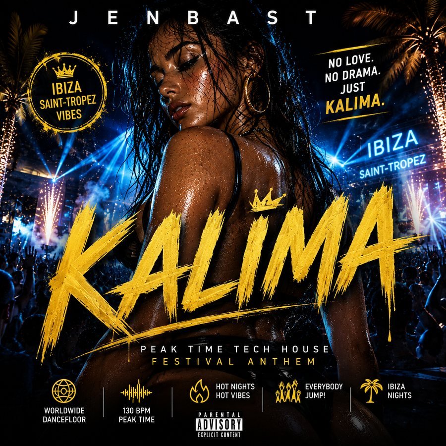 Kalima by JENBAST — Peak Time Tech House Festival Anthem — single artwork